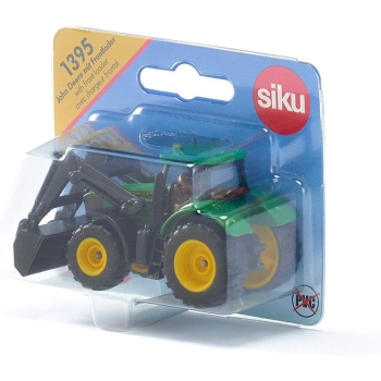 Traktorek John Deere z ładowarką czołową model metalowy SIKU S1395